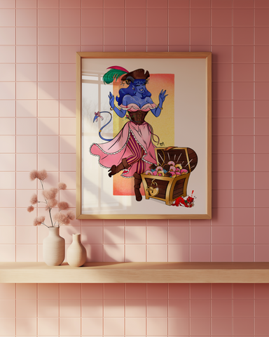 'Pirate Jester' Art Print