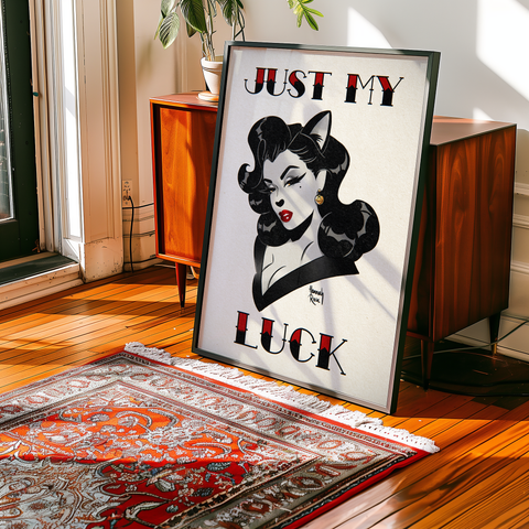 'Just My Luck' Art Print
