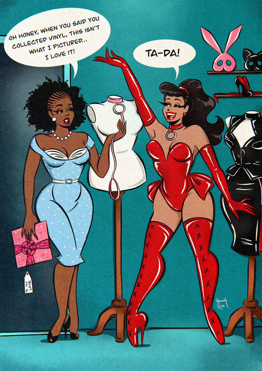 'Vinyl Collection' Art Print Pillow Talk Pin Ups